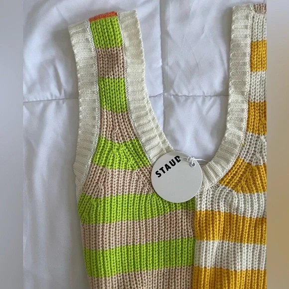 Brand new with tag Staud Seashore Dress in Capri Stripe Multi - Picture 10 of 11